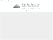 Tablet Screenshot of kingtutprinting.com